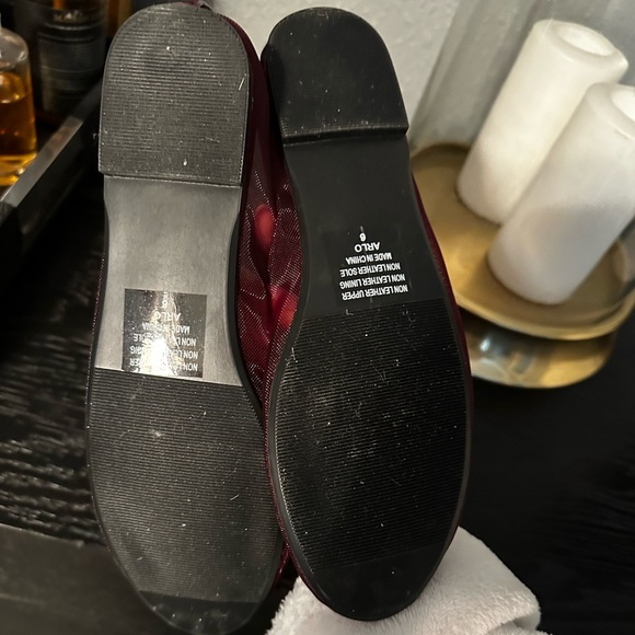 Cherry red mesh ballet flats - Picture 5 of 5